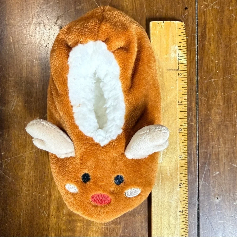 Plush Reindeer Slippers